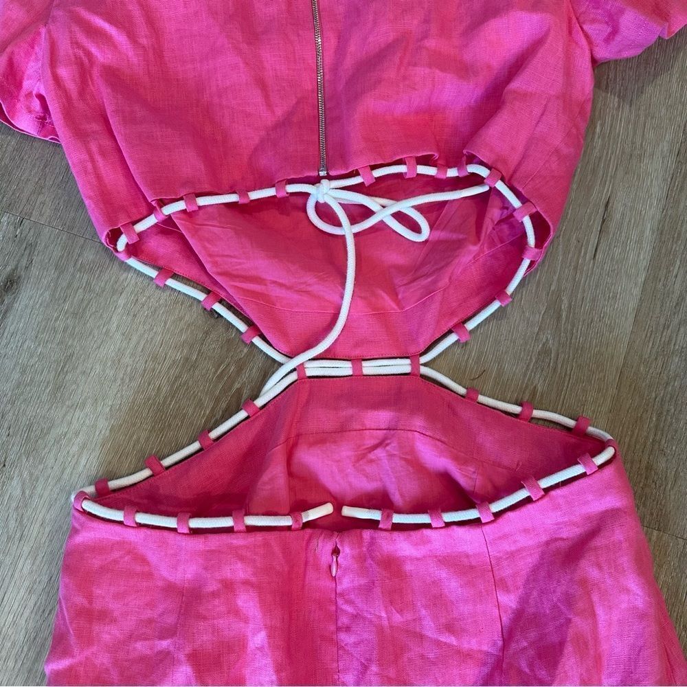 STAUD MATTEO DRESS Pink Size 10 - Picture 10 of 14